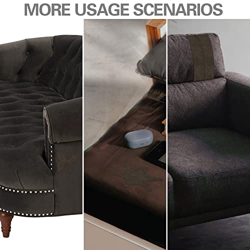 Azobur Rectangular Velvet Repair Patch, Self-Adhesive Flannel Fabric Patch, Multi Colors, Microfiber Patch，Can Be Used To Patch Sofas, Car Seats, Handbags, Jacket Holes And Tears (Dark Brown) #TOP5