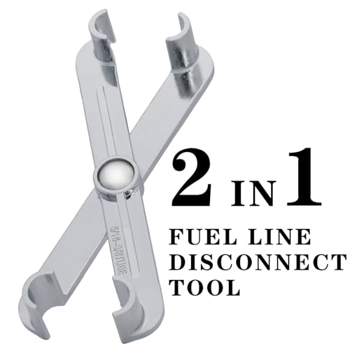 Image of Upgrade Metal Fuel Line Disconnect Scissor Tool Set for 3 /8 Inch and 5 /16Inch,Fuel Filter Removal Tool Fittings Use on Fuel,Heater, and A /C Line Service Compatible with GM, Ford (2Pcs)