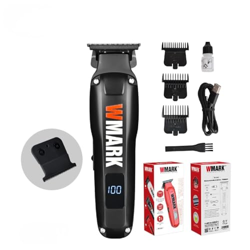 Image of WMARK NG-1205 Rechargeable Detail Trimmer, 9CR18 Stainless Steel Blade, 7000RPM Motor, 1200mAh Battery, USB-C Charging, Professional Cordless Trimmer runtime 180 min Black