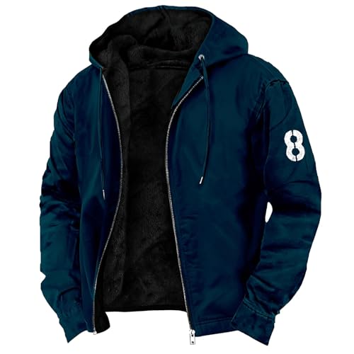 Veste d'hiver homme contre le froid coupe-vent mi-saison zippée coupe droite