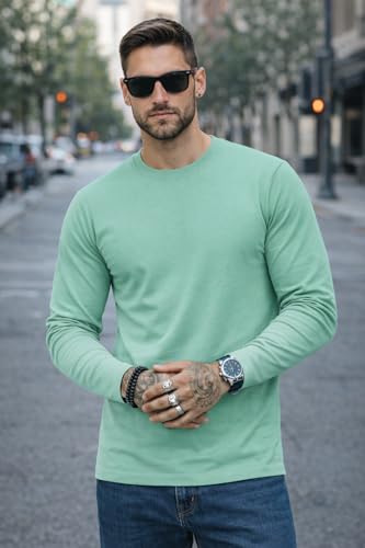 Image of RodZen 100% Pure Cotton Round Neck Regular Fit Plain Solid Full Sleeve T-Shirt Combo for Men & Boys (Pack of 4 Available in Size S to 2XL)