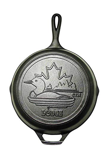 Lodge Canadiana 10.25-Inch Loon Cast Iron Skillet