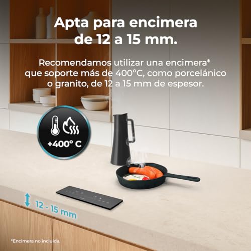 Placa de inducción invisible para ganar espacio en cocinas con encimeras de 60cm 4