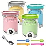 Behälter für Ninja Creami Swirl NC700 NC701EU Serie, Afenau 4 Stück BPA-Frei Eisbehälter mit SwirlDeckel, 480 ml Eiscreme Behälte, Creami Behälter für Eismaschine Zubehör, Spülmaschinenfest