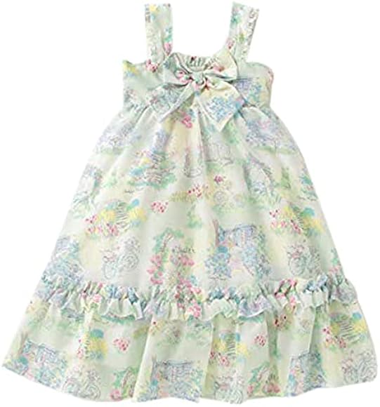 Amazon.co.jp: [メゾピアノ] ガーデン柄ノースリーブワンピース 