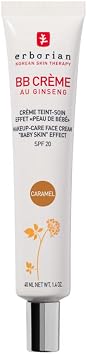 Erborian BB Crème au Ginseng - Crème teint - Soin effet peau de bébé - 5-en-1 cosmétique coréenne Soin du visage avec SPF 20 - Caramel - 40 ml