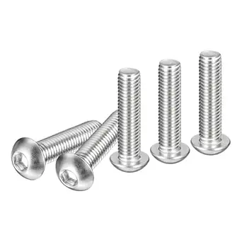 DTGN M10-1.5x40mm Button Head Socket Cap Screws - 50Pack - Good for Machine - 304 Stainless Steel 18/8 - Hex Drive Full Thread Fasteners