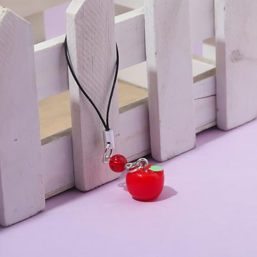Image of Fruit Bag Charm Keychain - Gold Key Chain, Cute Purse Handbags Accessories - Beautiful Gift for Women
