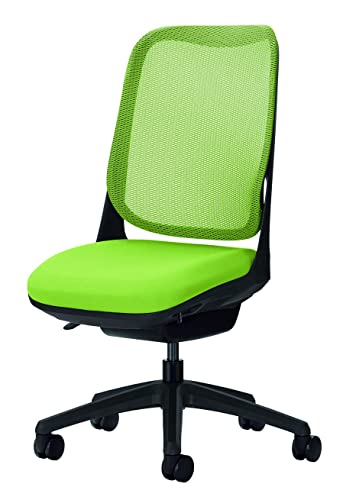 ライオン事務器 オフィスチェア アームレス ライド アップルグリーン 79840