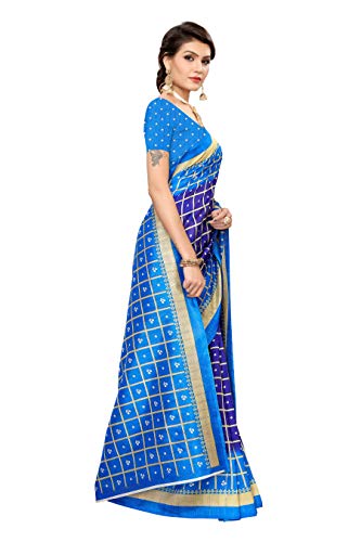Image of Sidhidata Women's Printed Art Silk Saree With Blouse Piece (Free Size)