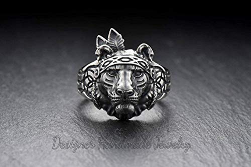 Chief Ring Lion Ring Lioness Ring Leo Jewelry Animal Ring Cat Jewelry Wild Cat Totem Jewelry Silver Lion Head Lion Big Cats Lew Lev