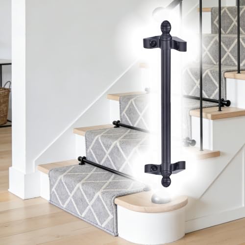 Barres de fixation tapis escalier robustes en métal lourd - 58,4 cm