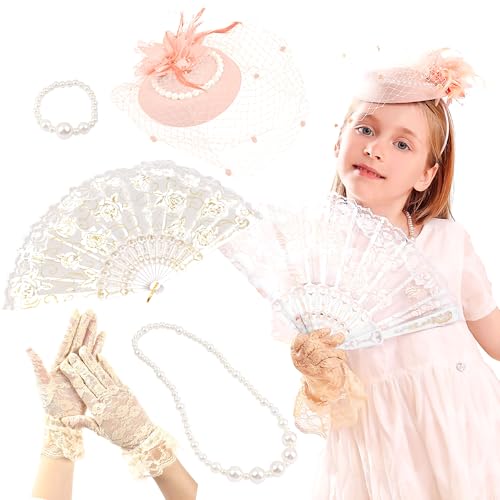 Fournitures de thé et chapeaux avec collier de fête enfants