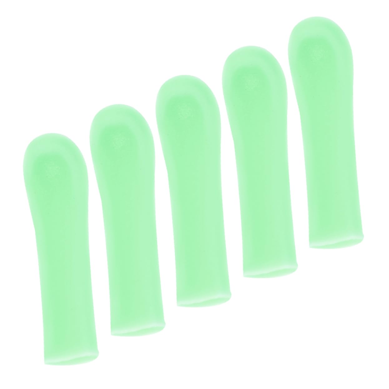 Vaguelly 5Pcs Ear Spoon Tips Silicone Replacement Tips for Ear Wax Removal Gentle Ear Cleaning Kit for Adults and to Use for Green