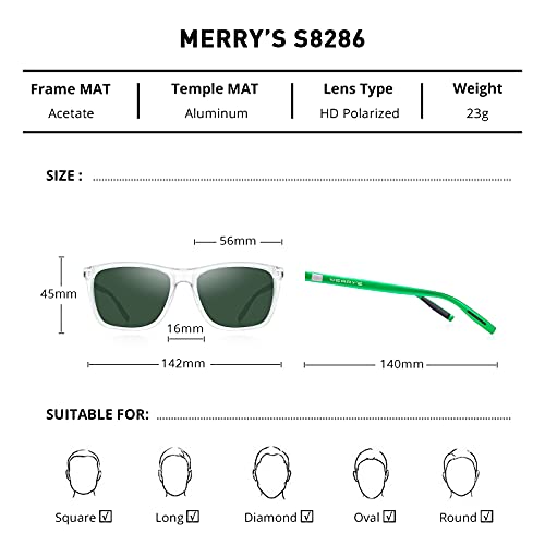 Image of MERRY'S Unisex Polarized Aluminum Sunglasses Vintage Sun Glasses For Men /Women S8286