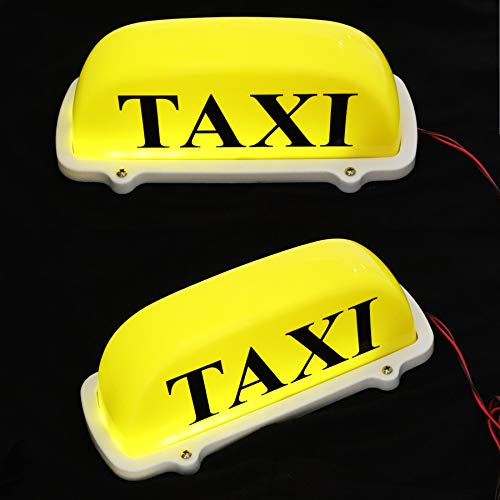 Luz LED para techo de taxi 12V con base magnética amarillo miniatura 2
