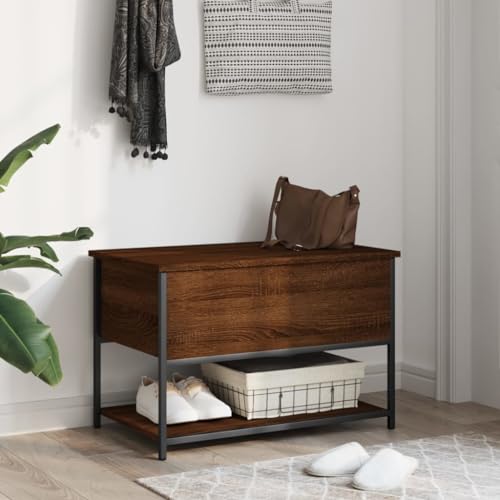 Banc de rangement en chêne marron pour optimiser l'espace - 4