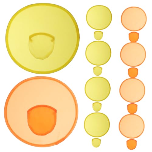GANAZONO 16Pcs Folding Flying Disc Plaything Random Color Outdoor Fun for Compact Lightweight Cloth Design for Creative Play Portable for Summer Activities