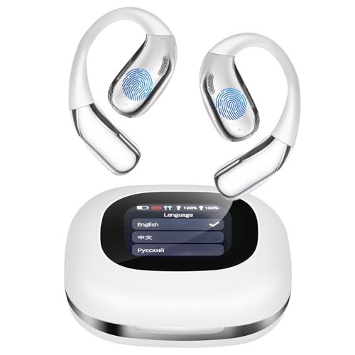 AI Translation Earbuds Real Time, 3-in-1 Translator Earbuds 164 Foreign Languages & Accents,Open Ear Wireless Headphones with Charging Case fit iOS & Android Travel Business Learning Running Fitness ﻿