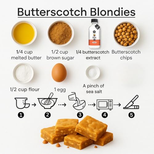 Image of Dolce Flav Natural Butterscotch Extract - 8 Ounce Water-Soluble Kosher, Sugar-Free, Concentrated Rich Butterscotch Flavoring for Baking, Beverages & Desserts, Includes Measured Dropper
