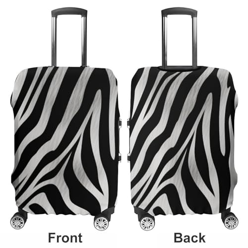 Zebra Print Luggage Cover, Washable Elastic Suitcase Cover Protector Fit 18-32 Inch Luggage3
