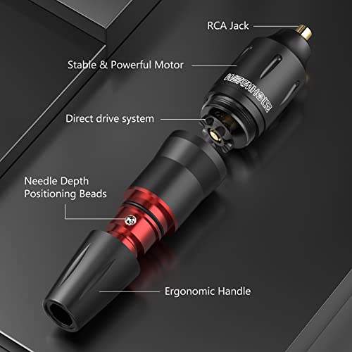Image of Tattoo Kit Wormhole Tattoo Gun Kit Tattoo Pen Kit Rotary Tattoo Machine Kit with Tattoo Power Supply and Tattoo Cartridge Needles Complete Tattoo Kit for Beginners Tattoo Supplies (WTK091)