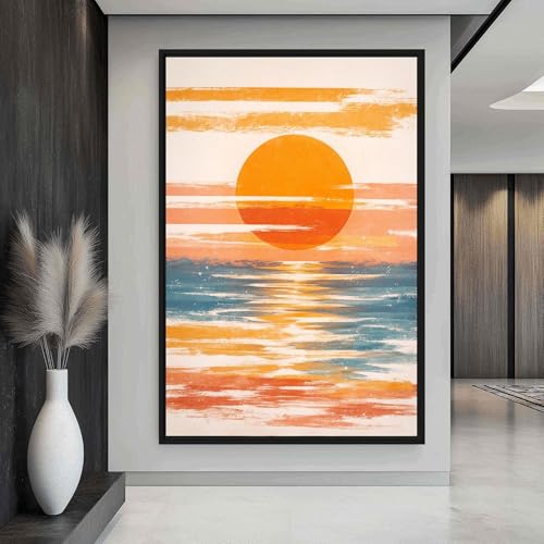 Affiche coucher de soleil 60x90cm pour habiller un mur vide avec élégance