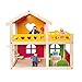 Produktbild Took Toy Holz-Spielzeug Schönes Puppenhaus mit einer kompletten Puppen-Familie - Spielspaß garantiert - ca. 43,3 x 25 x 41,2 cm