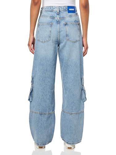 HUGO Women's Cargo Pocket Wide Leg Jean2