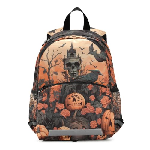 Sac à dos citrouille Halloween pour enfants avec bretelles confortables et grand cartable