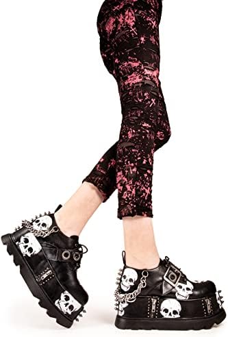 Zeppe Donna LAMODA - Design Punk Con Teschi E Catene | Stile Alternativo E Confortevole - Foto 5