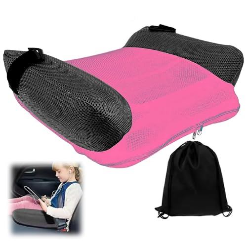 Seggiolino gonfiabile per auto, portatile, da viaggio, per bambini, pieghevole e leggero, con borsa per il trasporto, rete in PVC traspirante, si adatta alla maggior parte dei veicoli, pronto per