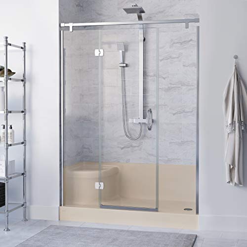 Swiss Madison Well Made Forever Sm-Sb538Bv Aquatique 60 X 32 Single Threshold Shower Base With Right Drain And Integral Left Hand Seat In Biscuit #TOP16