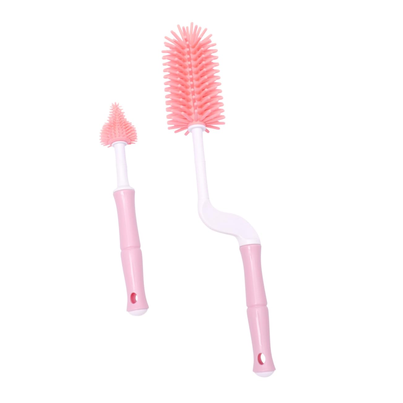 Abaodam 3ensembles Set De Brosses Pour Nettoyage De Biberons Et Tétines Accessoires De Puériculture Rotatifs Pour Entretien Facile Rose