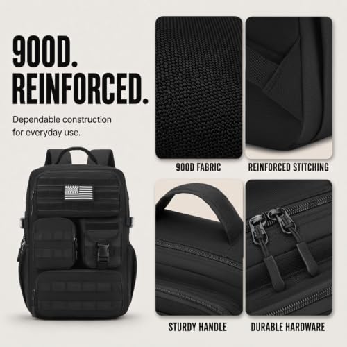 Image of 25L Tactical Backpack for Men, Small Military MOLLE EDC Daypack