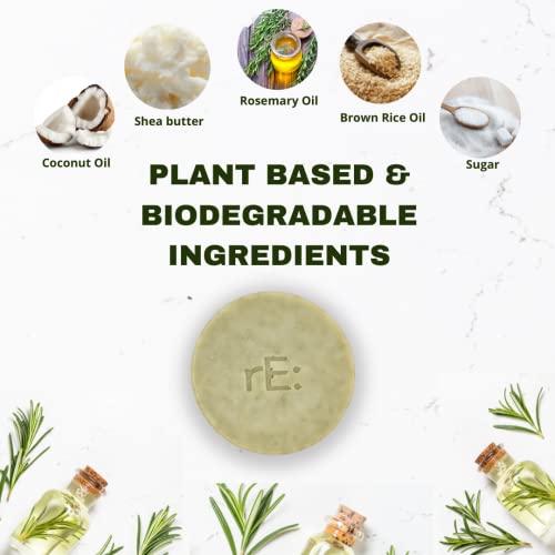 Image of rE: REKURATOR Dishwashing Soap with Loofah Holder - Eco-Friendly, Gentle, Plant-Based Dish Bar , No Artificial Dyes or Fragrance (Rosemary Scented) , 5.1 oz