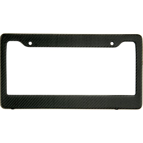 Real 100% Matte Black Carbon Fiber License Plate Frame Tag Cover Ff - C With Matching Screw Caps - 1 Frame #TOP22