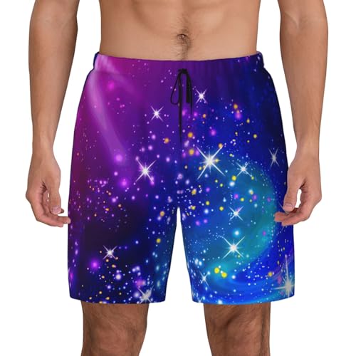 Maillot de bain pour homme imprimé étoiles avec doublure de compression