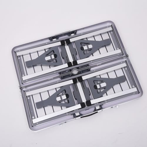 Tragbares Aluminium-Klapptisch- und Stühle-Set, langlebige Campingausrüstung für Outdoor-Aktivitäten, Picknicks, Heckklappe, kompaktes und leicht zu transportierendes Design