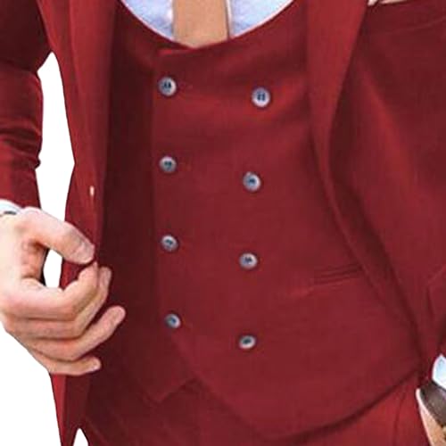 Mens Formal Dinner Casual Wedding Tuxedo Slim Herringbone Peak Lapel Suit Business Party Blazer Set4