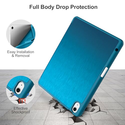 Image of Akkerds for iPad Air 11 Inch Case M4 /M3 /M2, Air 5th /4th Gen, PeacockBlue