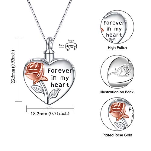 YFN Sterling Silver Sunflower Urn Necklaces for Ashes for Women Men, Abalone Cremation Jewelry for Ashes Memory Necklace Gift, Easter Keepsake for Women2