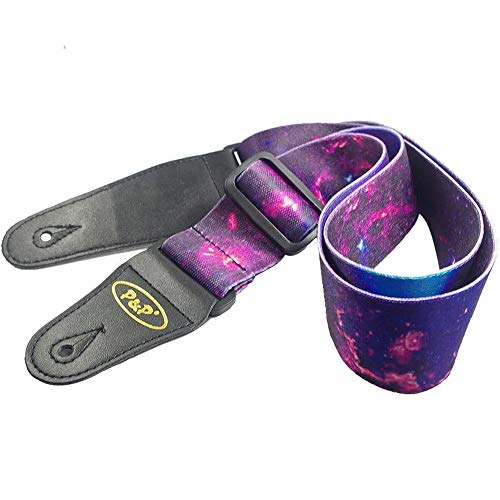 Bestgle Sangle de guitare en polyester terylene Longueur réglable Purple Cloud Starry Sky Pattern pour guitares… - Les Beatles, Paul McCartney, John Lennon, RIngo Starr, George Harrison Bestgle Sangle de guitare en polyester terylene Longueur réglable Purple Cloud Starry Sky Pattern pour guitares… – Image 6