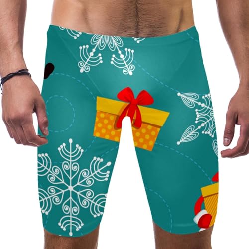 Bañador de Papá Noel para hombre shorts de natación ajustados