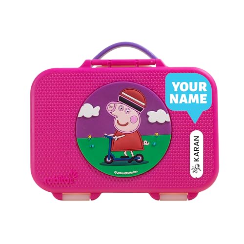 Image of rabitat Peppa Pig MUNCHBEE-Personlized Bento Lunch Box Follow Me - 2 Years Brand Warranty | Lunch Box for Kids | Tiffin Box for Kids | Tiffin Box for School