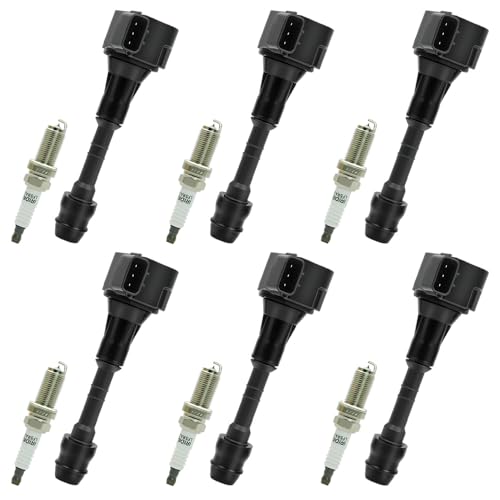 Image of UF349 Ignition Coil Pack Compatible with Infiniti Nissan Suzuki QX4 I35 Altima Maxima Pathfinder Murano Quest Frontier Xterra Equator NV1500 3.5L 4.0L V6,Replaces #C1406