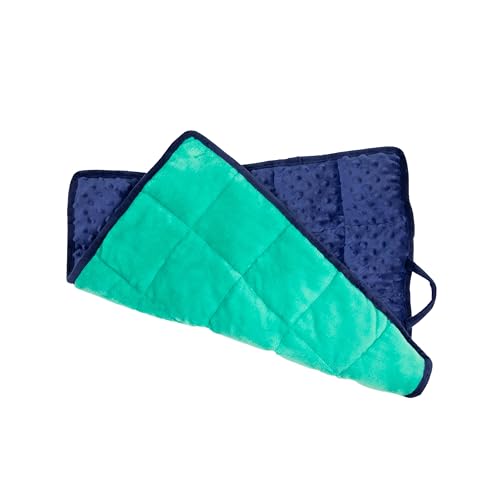 Bouncyband Soft Dual Texture Portable Fleece Weighted Blanket – 5lb, ...