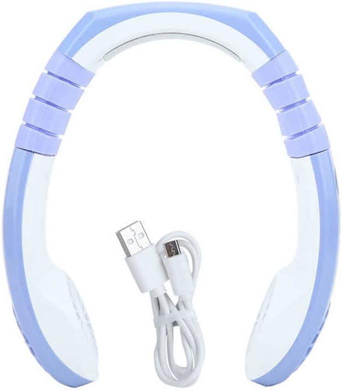 Portable Hanging Neck Fan Mini Air Cooler USB Charging Neck Fan Sports Style Instant Cooling Fan for Outdoor (Color : Blue) (Blue)