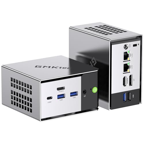 GMKtec AMD Mini Gaming PC Ryzen 5 Pro 6650H(Beats 5825U)(6K/12T bis 4.5GHz),Mini-PC M8 16GB DDR5 6400, 1TB M.2 SSD, mit OCuLink|Dual 2.5G LAN|WiFi6E|Triple 8K Display, Micro PC für Büro/Gaming/Zuhause