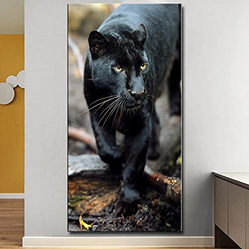 Kit broderie diamond painting guépard 60x120cm pour décoration salon